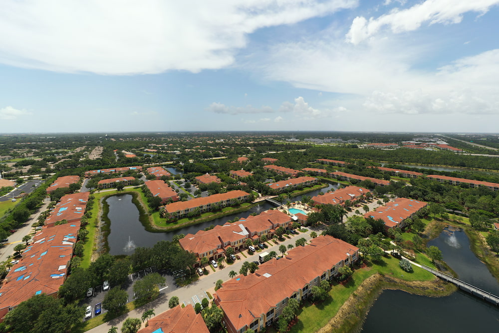 Aerial photo residential townhomes in Estero Florida